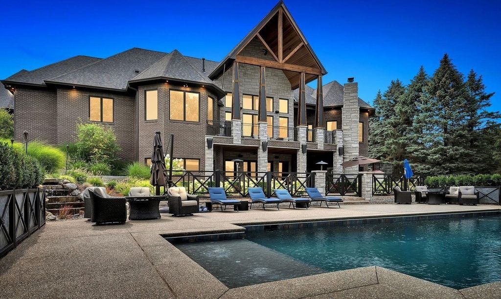 Timeless Elegance Meets Natural Beauty: Custom Ranch Estate in Rochester, Michigan, Listed at $3,999,900