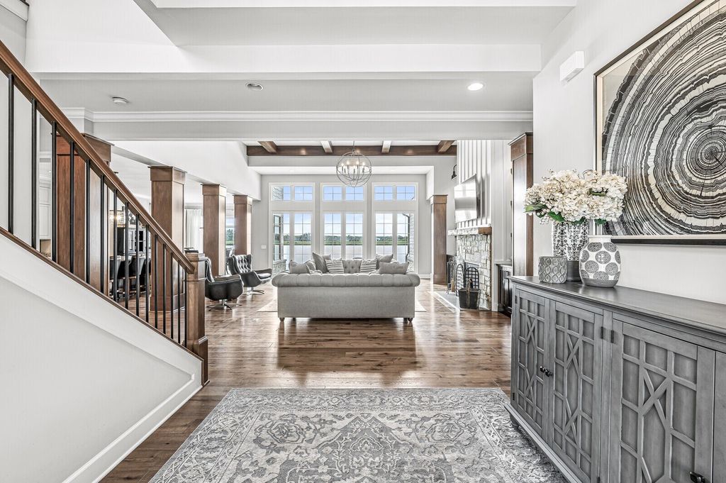 Waterfront Home with Impressive Thoughtful Layout in McCordsville, Indiana for $2.295 Million
