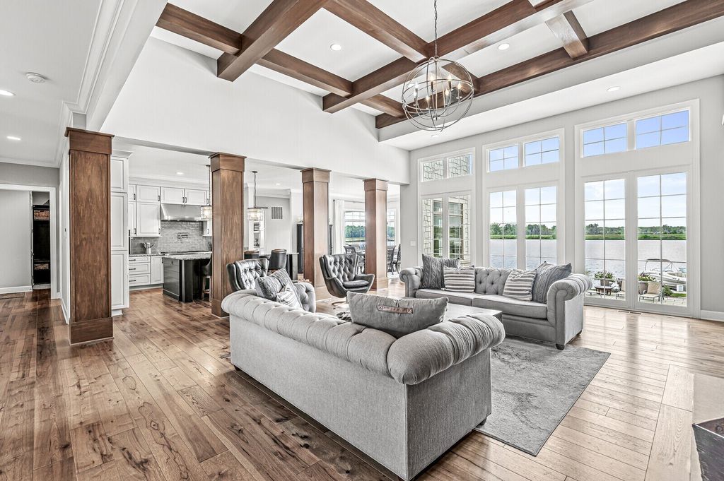 Waterfront Home with Impressive Thoughtful Layout in McCordsville, Indiana for $2.295 Million
