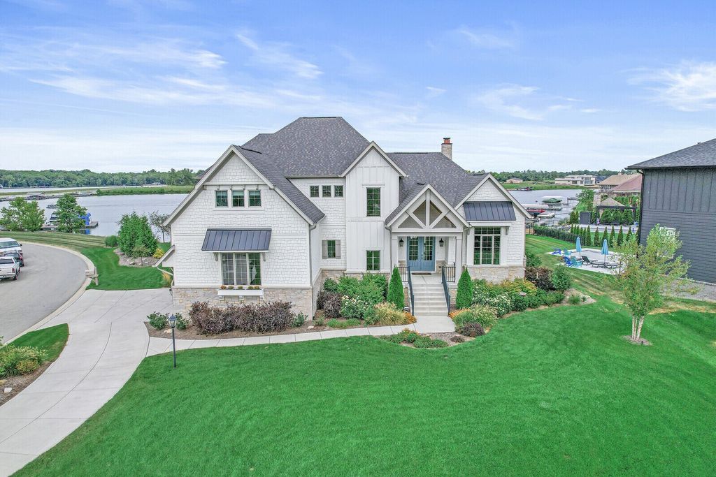 Waterfront Home with Impressive Thoughtful Layout in McCordsville, Indiana for $2.295 Million