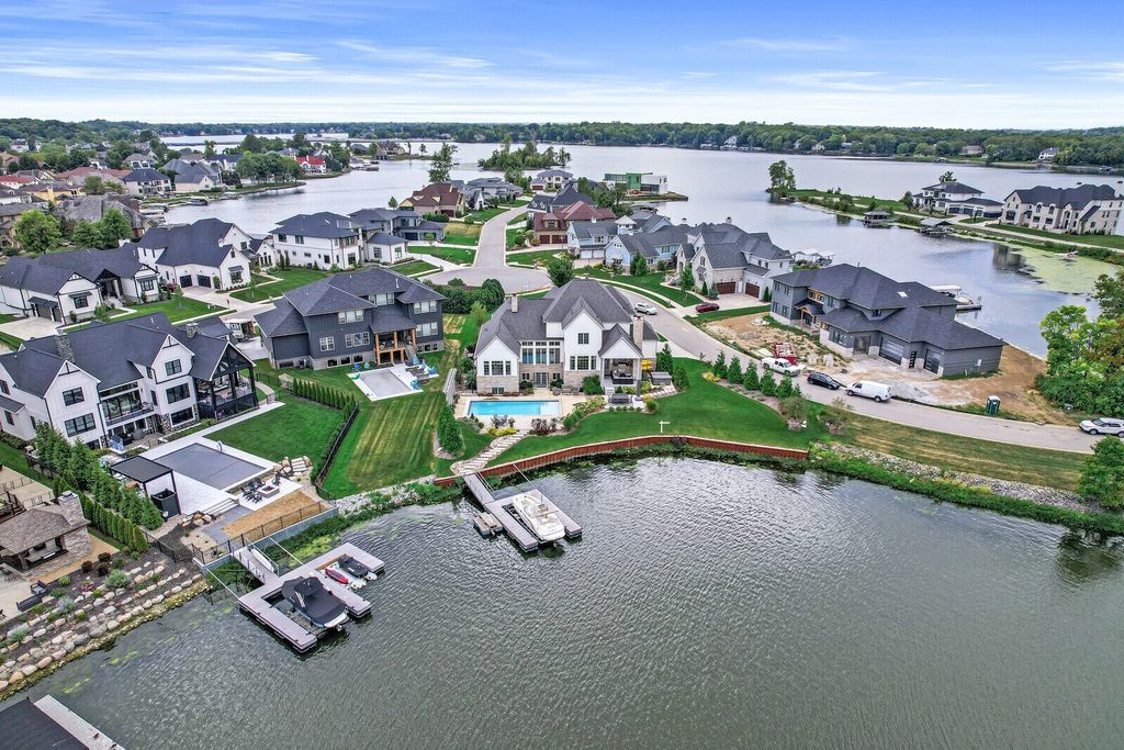 Waterfront Home with Impressive Thoughtful Layout in McCordsville, Indiana for $2.295 Million