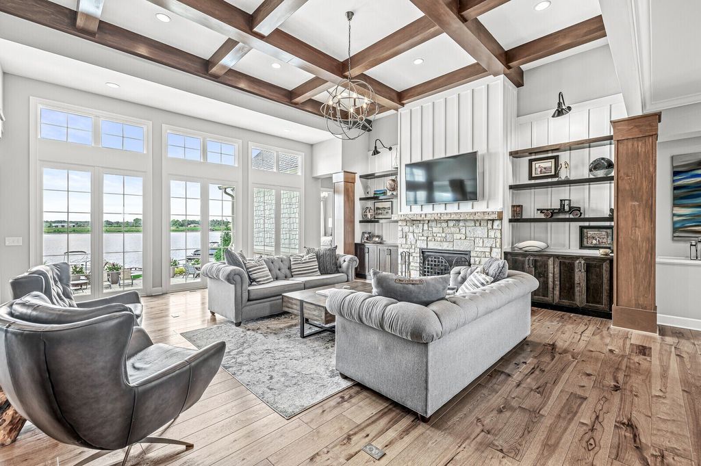 Waterfront Home with Impressive Thoughtful Layout in McCordsville, Indiana for $2.295 Million