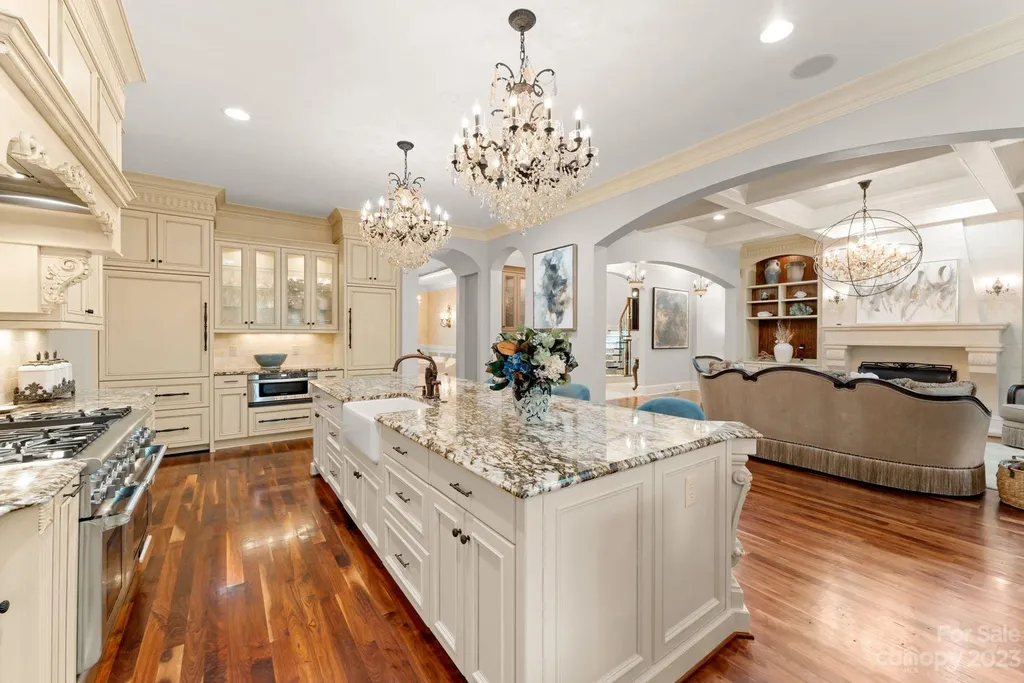 13305 Claysparrow Road Home in Charlotte, North Carolina. Welcome to the epitome of luxury living within the exclusive gates of 13305 Claysparrow Road in The Sanctuary @ Lake Wylie! This immaculately maintained private estate has undergone recent enhancements, including a new roof, AC units, hot water heater, and renovated guest bathrooms.