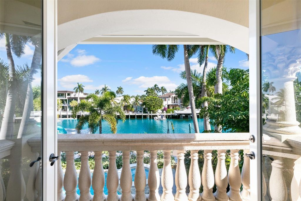 Discover the epitome of waterfront luxury living at 2521 Mercedes Dr, Fort Lauderdale, FL. Nestled in the prestigious Harbor Beach gated community, this 7-bed, 8-bath estate boasts 7,484 square feet of exquisite design.
