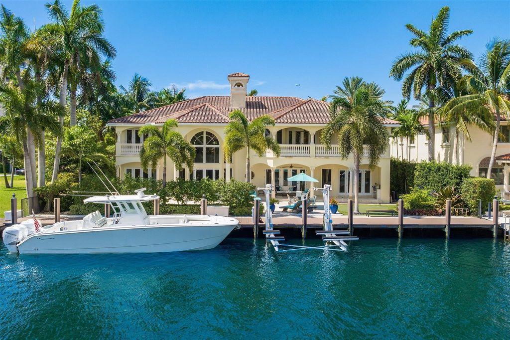 Discover the epitome of waterfront luxury living at 2521 Mercedes Dr, Fort Lauderdale, FL. Nestled in the prestigious Harbor Beach gated community, this 7-bed, 8-bath estate boasts 7,484 square feet of exquisite design.