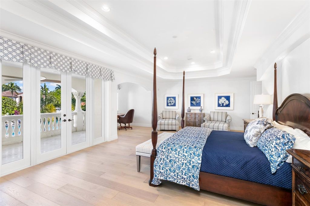 Discover the epitome of waterfront luxury living at 2521 Mercedes Dr, Fort Lauderdale, FL. Nestled in the prestigious Harbor Beach gated community, this 7-bed, 8-bath estate boasts 7,484 square feet of exquisite design.