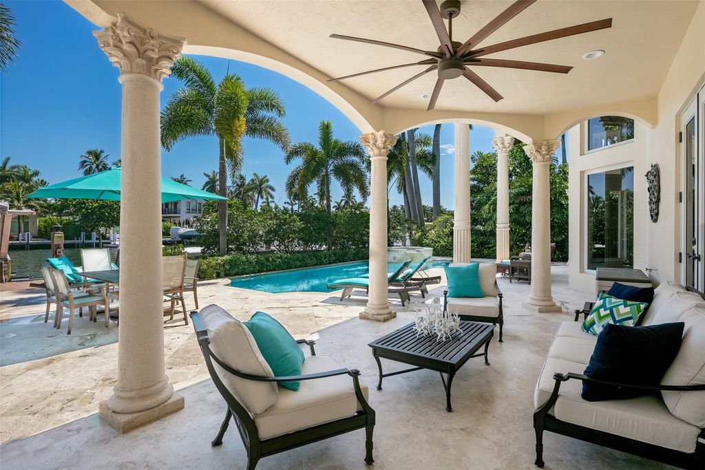 Discover the epitome of waterfront luxury living at 2521 Mercedes Dr, Fort Lauderdale, FL. Nestled in the prestigious Harbor Beach gated community, this 7-bed, 8-bath estate boasts 7,484 square feet of exquisite design.