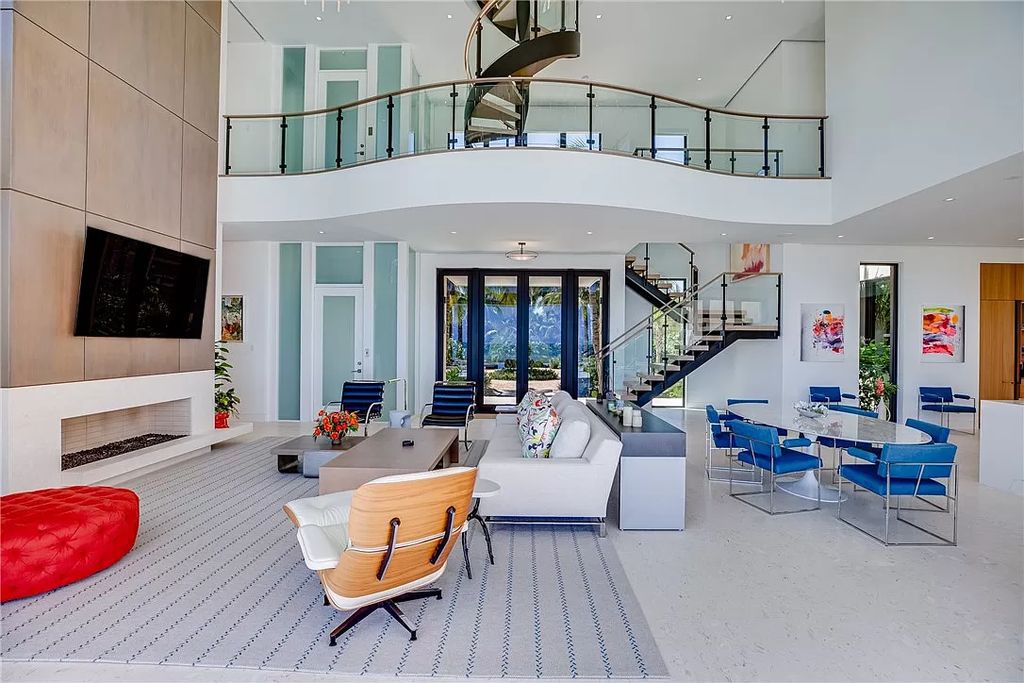 This modern oceanfront estate, located at 6600 N Highway A1a, Hutchinson Island, Florida, spans 1.5 acres and offers unparalleled privacy. With 149 glass windows and doors, it seamlessly blends stone, wood, and glass, creating a masterpiece of luxury and tranquility.