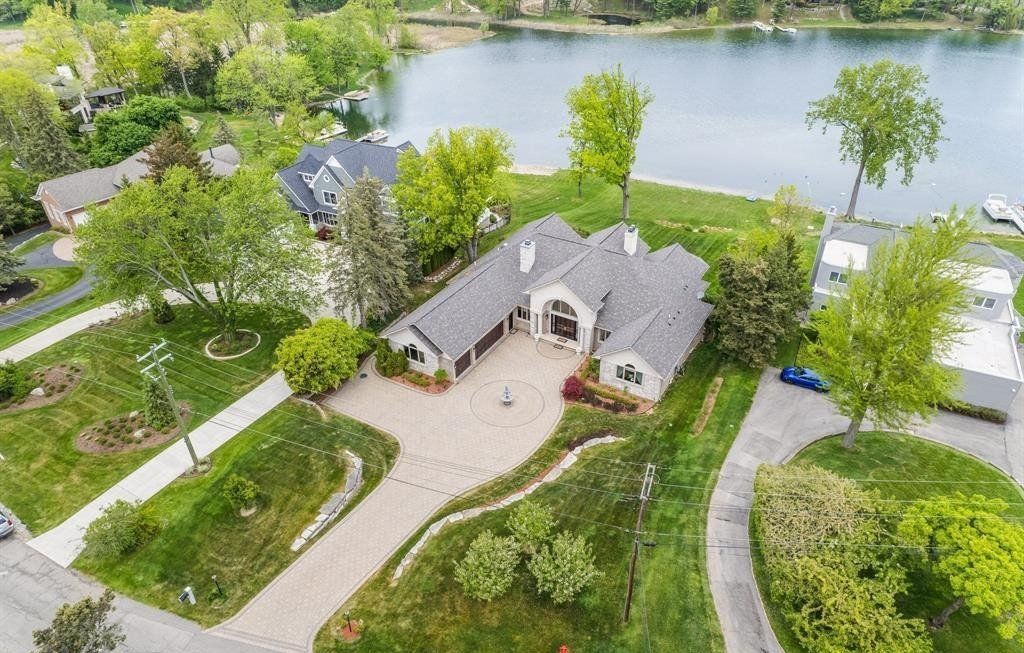Exceptional Custom-Built Waterfront Home in Bloomfield Hills, Michigan, Priced at $3.8 Million