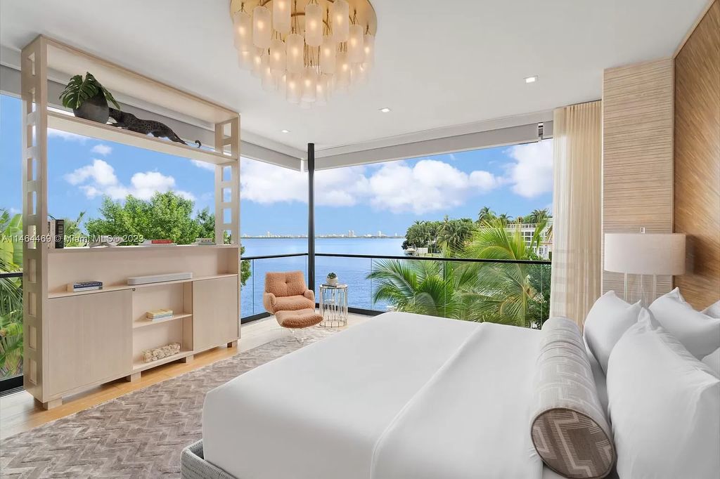Discover the pinnacle of Miami Beach luxury living at 1142 N Venetian Dr, FL 33139. This 6-bedroom, 6-bath residence spans 6,685 sqft, boasting a seamless blend of contemporary design and comfort. Nestled on the soon-to-be exclusive gated section of the Venetian Islands, this home offers a louvered dining area, media lounge, suede-paneled living salon, and an expansive teak kitchen with Miele & SubZero appliances.