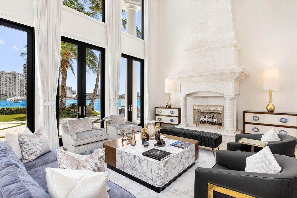 Discover the epitome of luxury waterfront living in this exceptional 6-bedroom, 8-bathroom estate at 2724 Sea Island Dr, Fort Lauderdale. Located in the prestigious Seven Isles neighborhood, this half-acre double lot showcases two pools, covered outdoor spaces, and 325 feet of southeast-exposure waterfront.