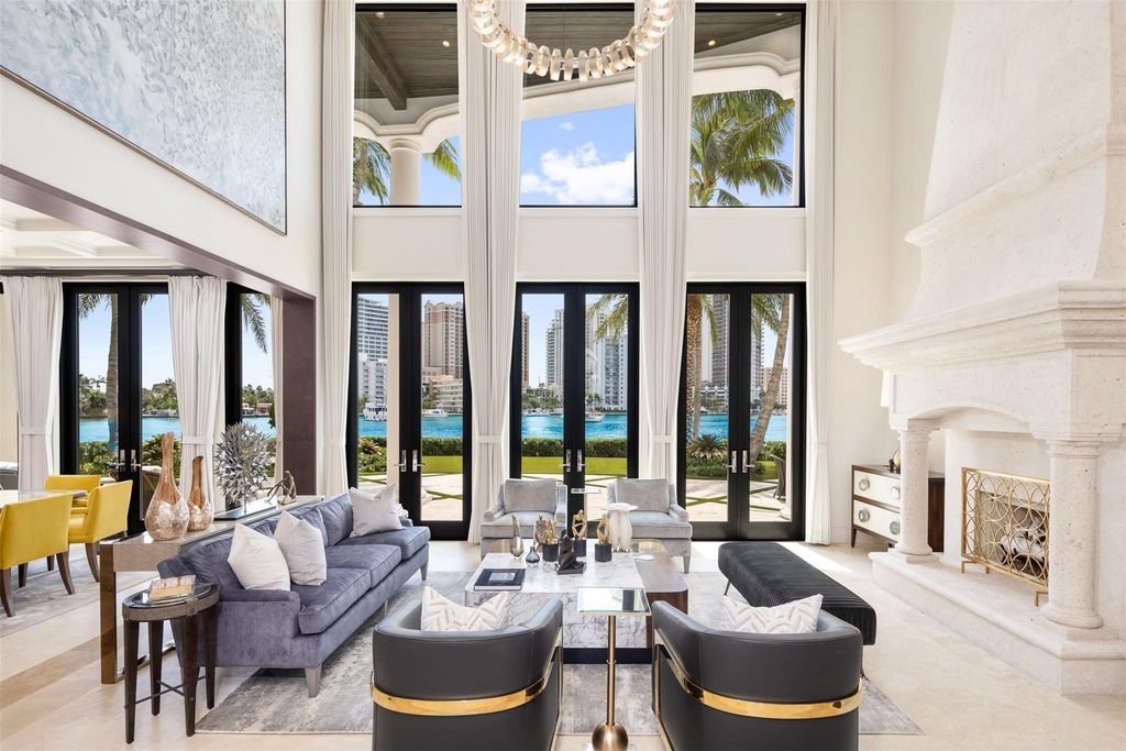 Discover the epitome of luxury waterfront living in this exceptional 6-bedroom, 8-bathroom estate at 2724 Sea Island Dr, Fort Lauderdale. Located in the prestigious Seven Isles neighborhood, this half-acre double lot showcases two pools, covered outdoor spaces, and 325 feet of southeast-exposure waterfront.