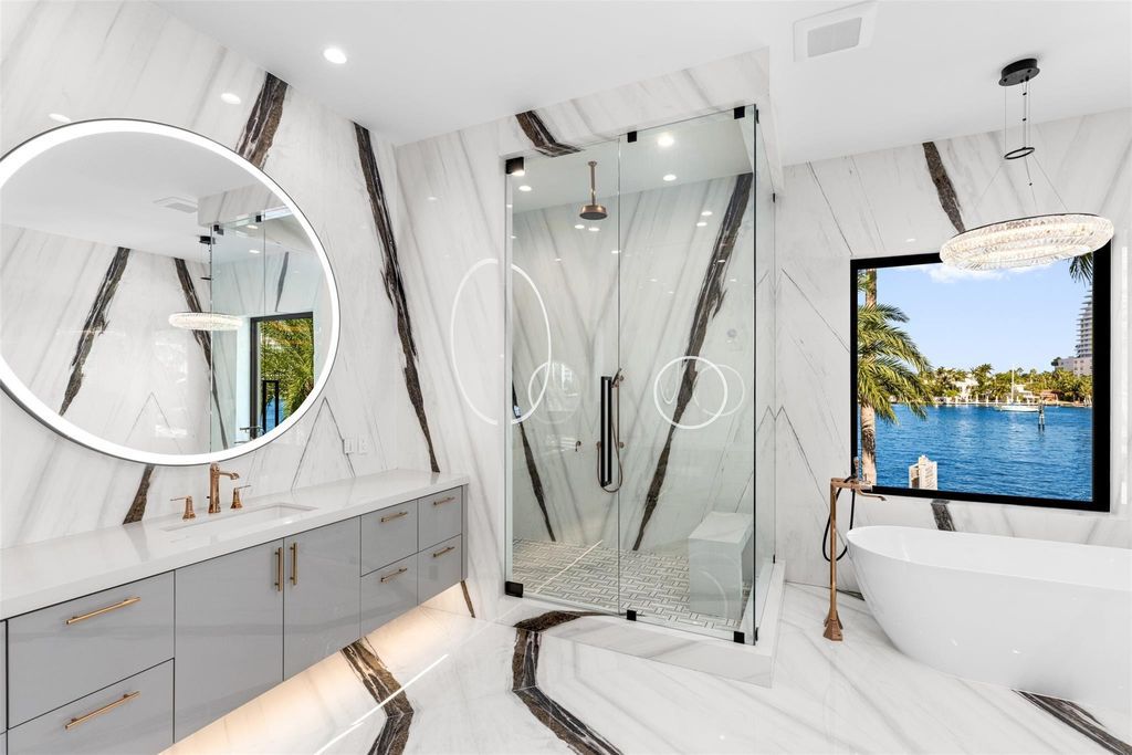 Discover the epitome of luxury waterfront living in this exceptional 6-bedroom, 8-bathroom estate at 2724 Sea Island Dr, Fort Lauderdale. Located in the prestigious Seven Isles neighborhood, this half-acre double lot showcases two pools, covered outdoor spaces, and 325 feet of southeast-exposure waterfront.