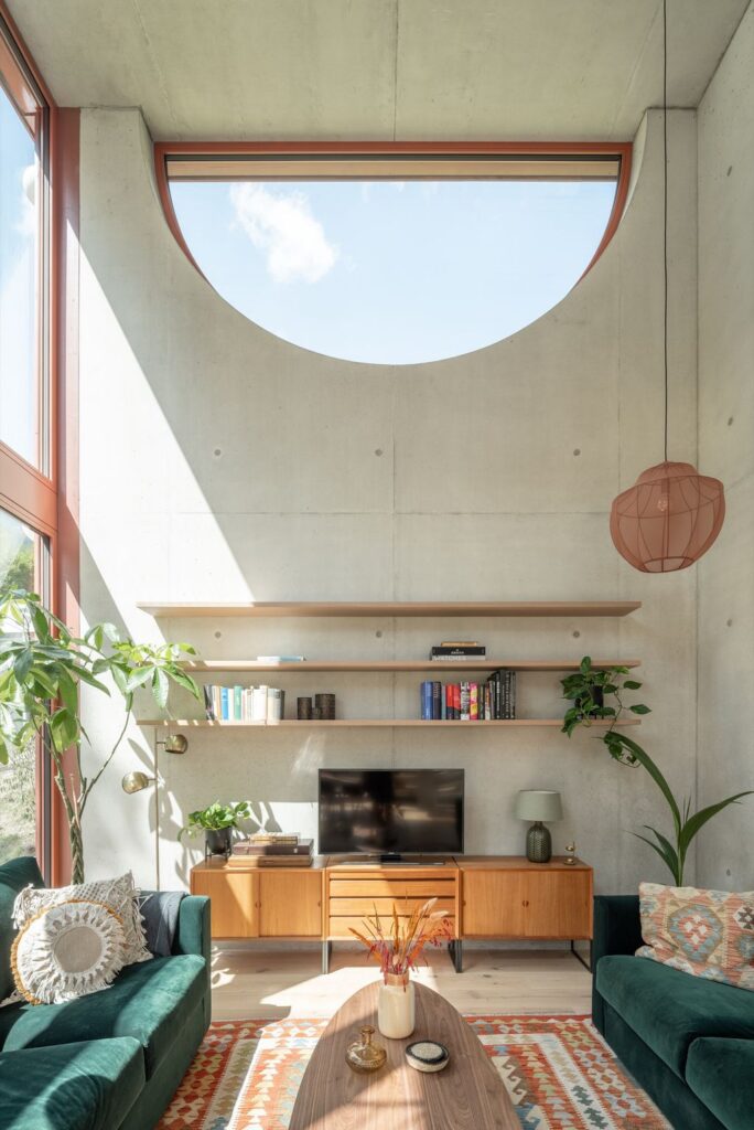 House Schmitten A Vibrantly Red Alpine Chalet by Steiner Architecture 19