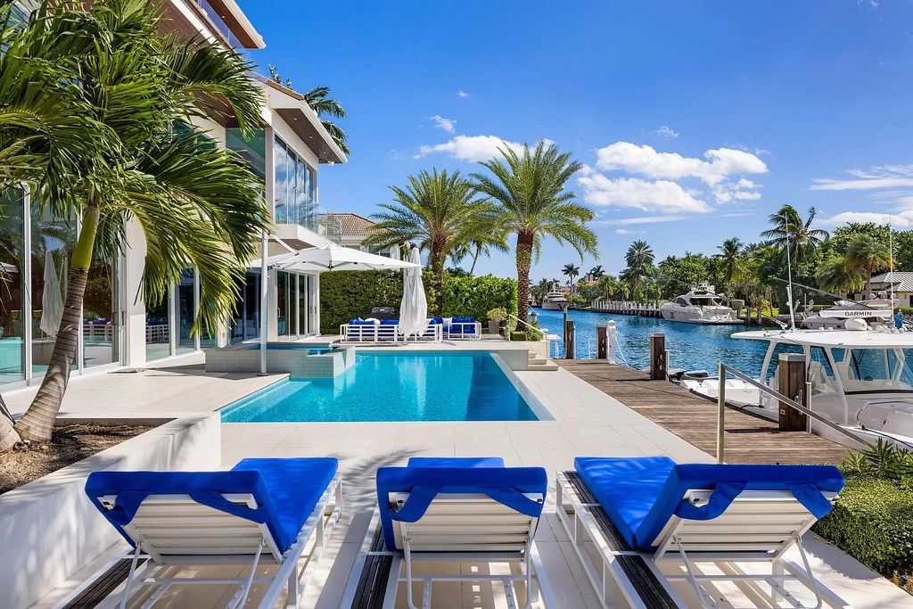 Discover The Isla Bahia Estate, an architectural marvel in Fort Lauderdale's Harbour Beach. With 6 bedrooms, 11 baths, and over 10,800 square feet, this 2018-built waterfront mansion offers unparalleled luxury, boasting a gourmet kitchen, a theater, and an elevator.