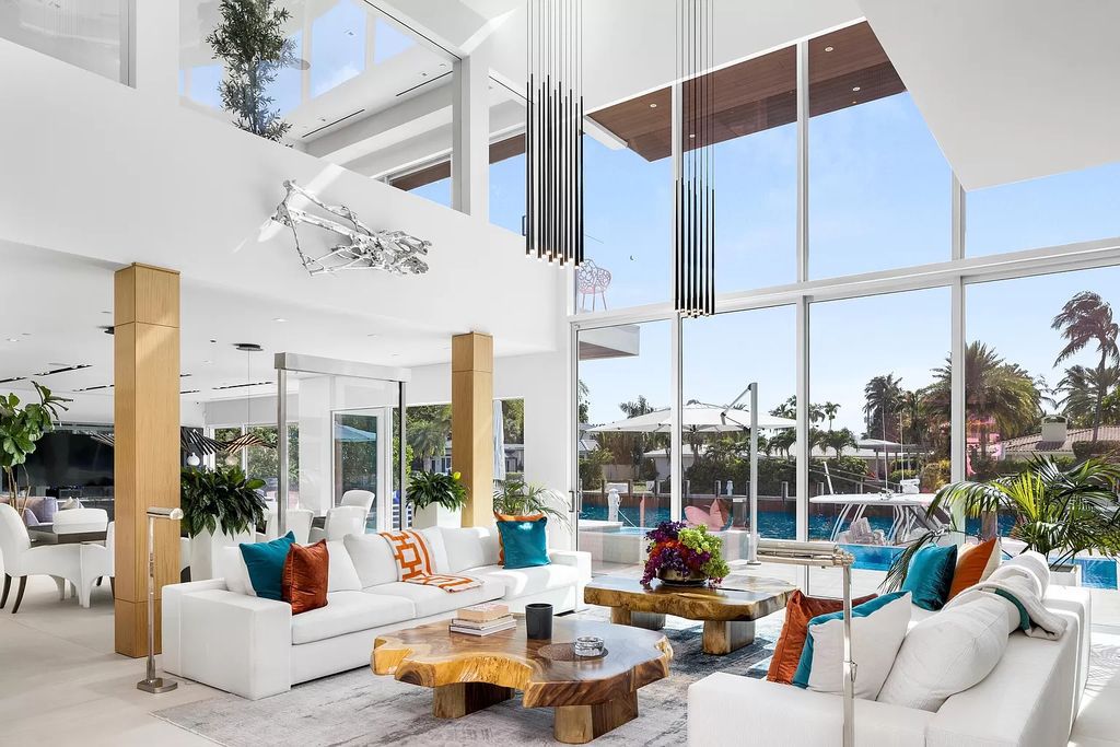 Discover The Isla Bahia Estate, an architectural marvel in Fort Lauderdale's Harbour Beach. With 6 bedrooms, 11 baths, and over 10,800 square feet, this 2018-built waterfront mansion offers unparalleled luxury, boasting a gourmet kitchen, a theater, and an elevator.