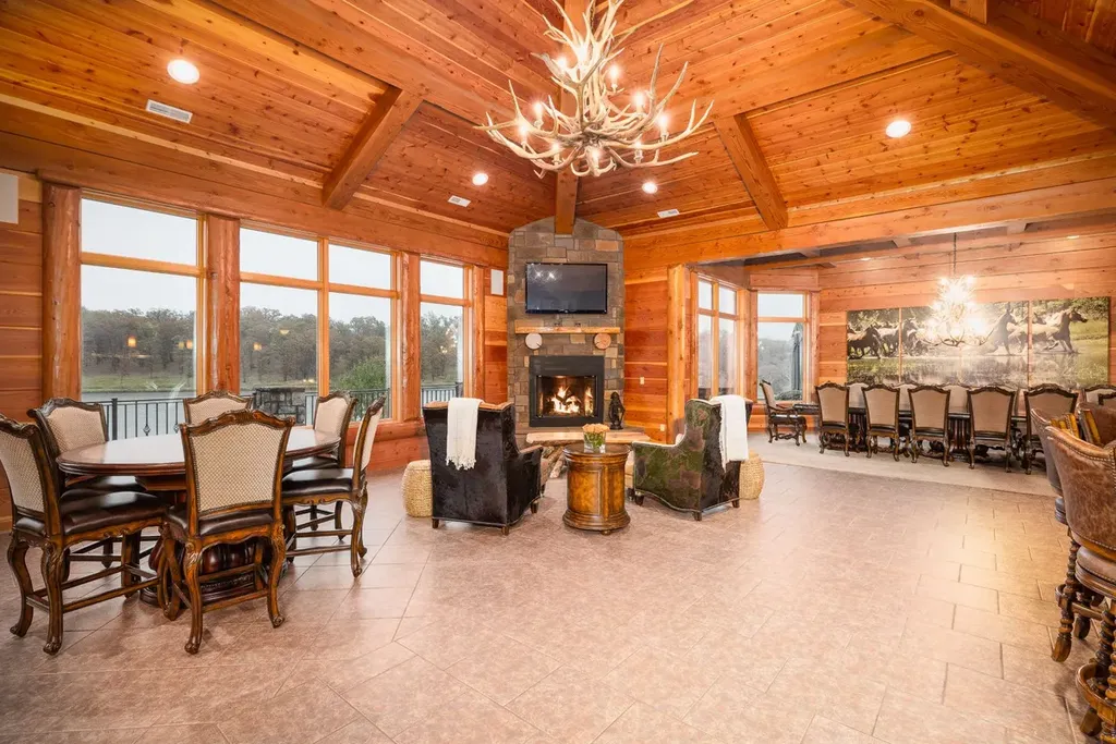 1812 Highway 42 Home in Brumley, Missouri. Discover the enchanting Tradewinds Ranch, a sprawling retreat nestled in Brumley, Missouri, offering a peaceful escape just two hours from both St. Louis and Kansas City. Spanning 1,065 acres, this meticulously crafted Ranch Compound reflects a profound understanding of the land, showcasing premium ranch and equestrian facilities, complemented by multiple residences, including the grand 13,000 sq.ft. main residence.