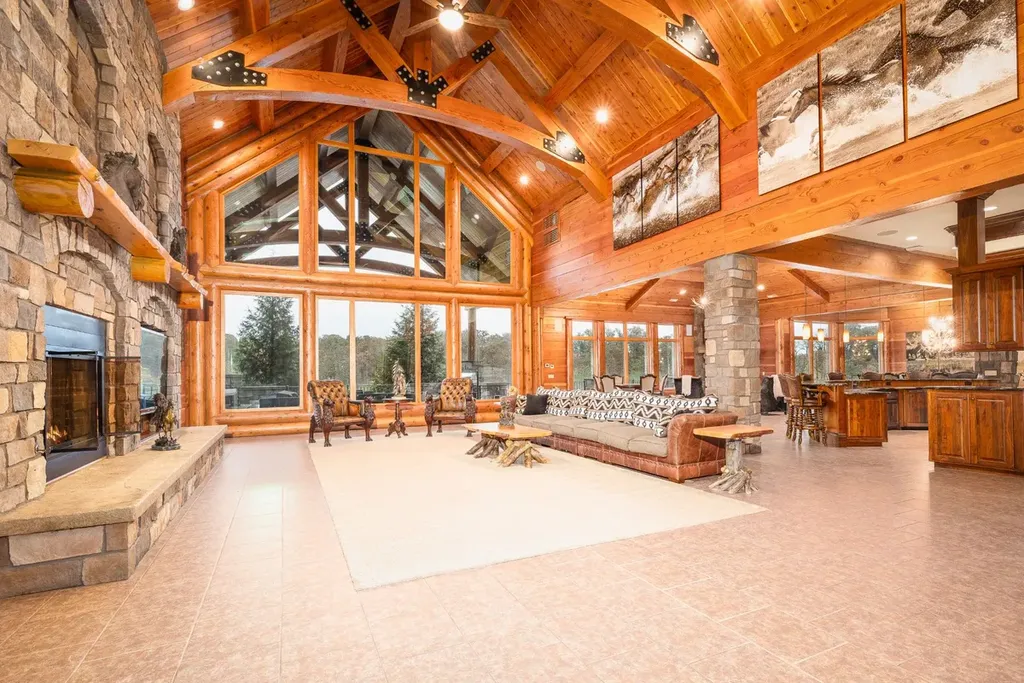 1812 Highway 42 Home in Brumley, Missouri. Discover the enchanting Tradewinds Ranch, a sprawling retreat nestled in Brumley, Missouri, offering a peaceful escape just two hours from both St. Louis and Kansas City. Spanning 1,065 acres, this meticulously crafted Ranch Compound reflects a profound understanding of the land, showcasing premium ranch and equestrian facilities, complemented by multiple residences, including the grand 13,000 sq.ft. main residence.