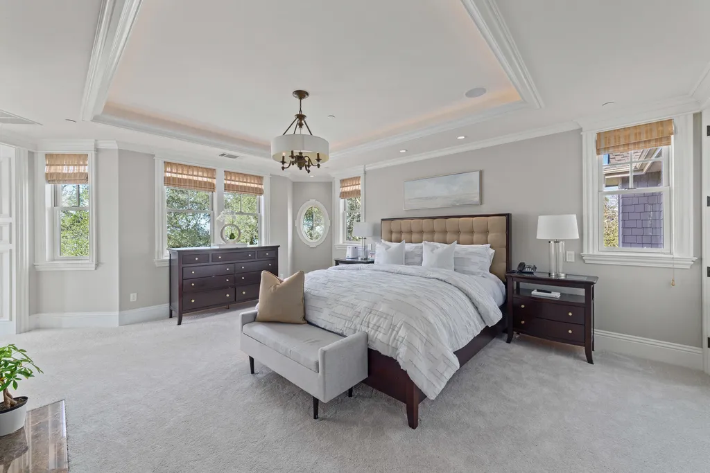 9767 Santos Ranch Road Home in Pleasanton, California. Experience the epitome of wine country living in this 4700+ SF luxury residence by Prodigy Real Estate. Boasting 4 bedrooms, 5 bathrooms, an office, and impeccable craftsmanship, this home offers a thoughtfully designed floor plan, soaring ceilings, and expansive windows to capture panoramic views. 