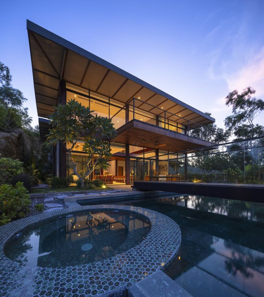 Ajisai Hill House, a Nature-Blended Mountain Home by Idee Architects