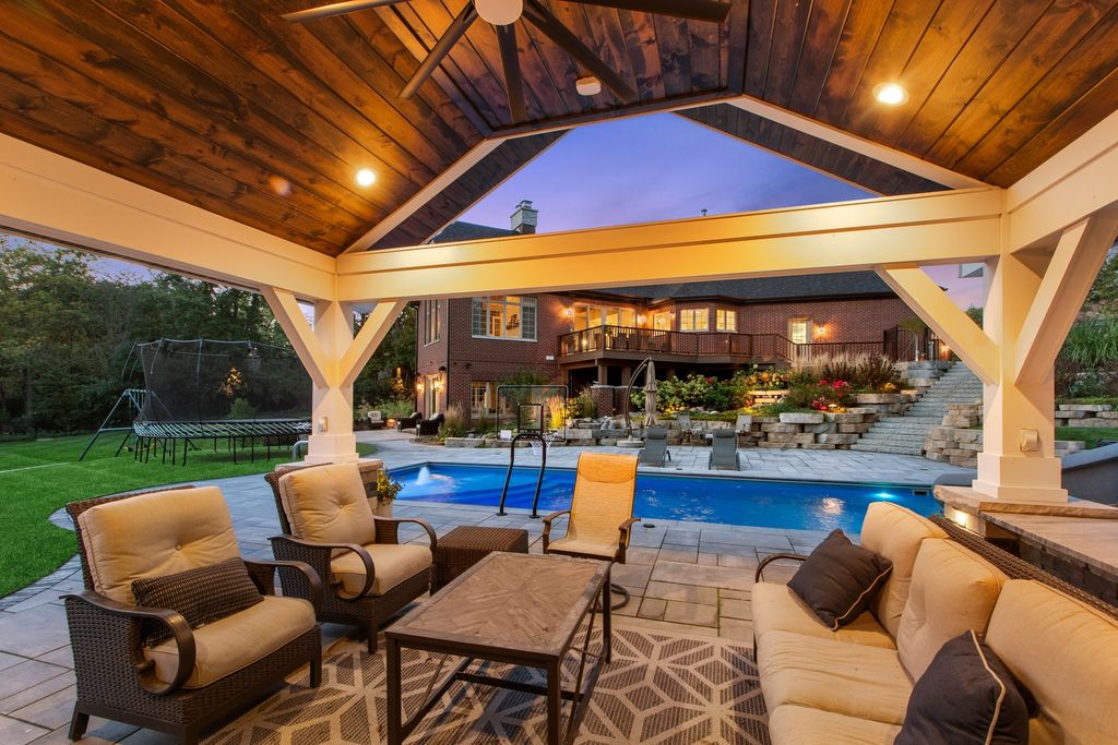 Luxury Outdoor Resort Style Living New Lenox Illinois Dream Home for Sale at 2299000 48