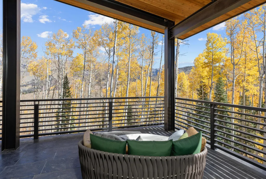 110 Highlands Way Home in Mountain Village, Colorado. Discover the epitome of mountain living in this 5-bedroom, 7.5-bathroom luxury home with direct ski-in/ski-out access via the Galloping Goose trail. Recently constructed, this mountain modern retreat offers breathtaking San Sophia mountain views, an open-concept design, and high-end finishes. 