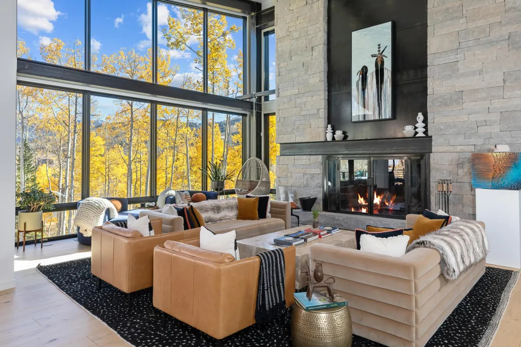 110 Highlands Way Home in Mountain Village, Colorado. Discover the epitome of mountain living in this 5-bedroom, 7.5-bathroom luxury home with direct ski-in/ski-out access via the Galloping Goose trail. Recently constructed, this mountain modern retreat offers breathtaking San Sophia mountain views, an open-concept design, and high-end finishes. 