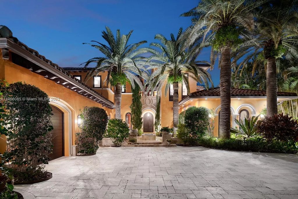 Experience the epitome of Mediterranean luxury at 230 Bal Bay Dr, an exclusive waterfront estate in Bal Harbour Village. Crafted by the esteemed Alexander Group, this custom-built masterpiece boasts exquisite details like custom millwork, Jerusalem stone flooring, and marble accents throughout.