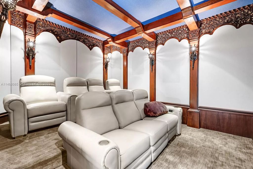 Experience the epitome of Mediterranean luxury at 230 Bal Bay Dr, an exclusive waterfront estate in Bal Harbour Village. Crafted by the esteemed Alexander Group, this custom-built masterpiece boasts exquisite details like custom millwork, Jerusalem stone flooring, and marble accents throughout.