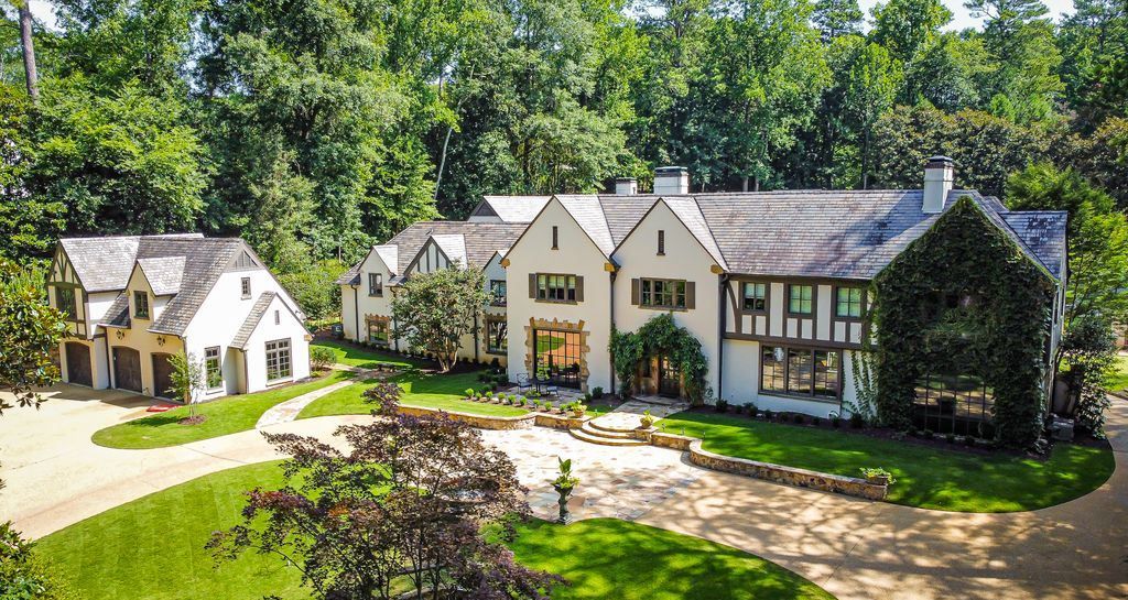 11.5 Million English Manor Estate Reimagined by Ladisic Fine Homes and Wolf Design Group in Atlanta Georgia 1