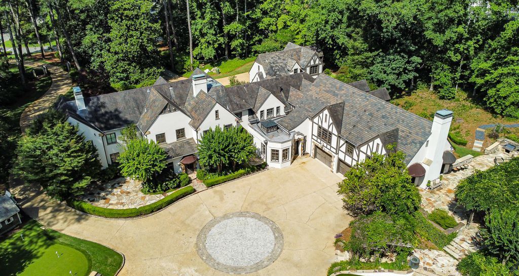 11.5 Million English Manor Estate Reimagined by Ladisic Fine Homes and Wolf Design Group in Atlanta Georgia 2