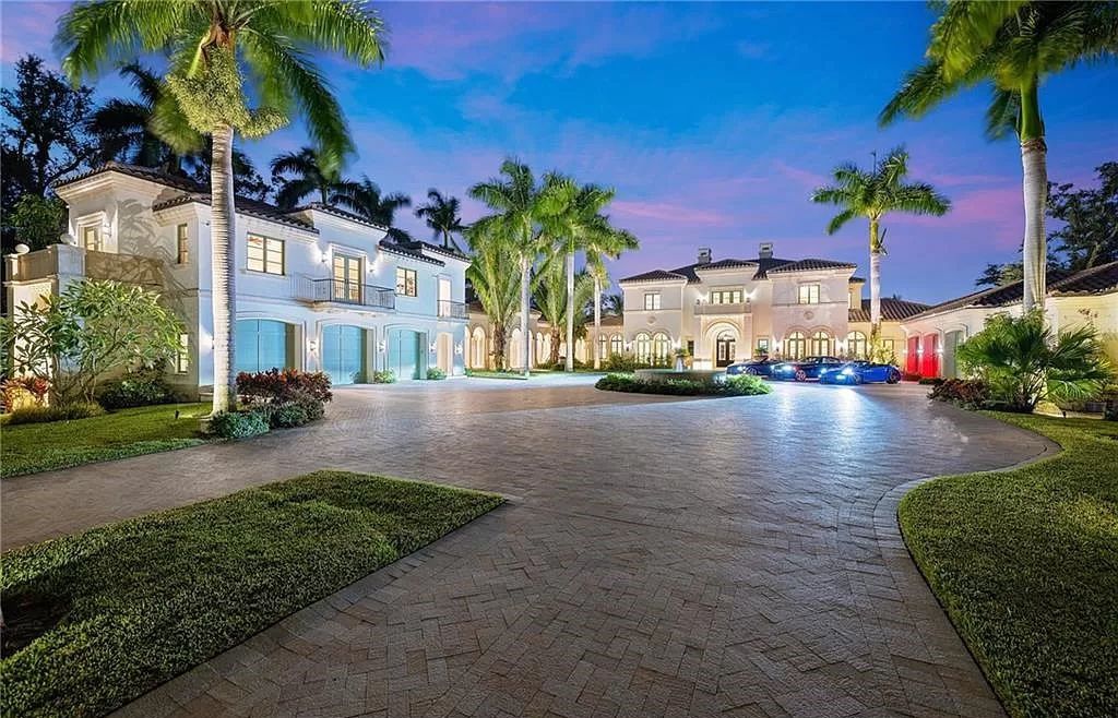 Indulge in the pinnacle of luxury at this Palladian-inspired Grand Estate in Fort Myers. Sprawling across 2 waterfront acres, this 19,184 square feet masterpiece boasts 4 bedrooms, 2 dens, a private cinema, and a 2,000-bottle wine cellar in the main residence, with an additional 3 bedrooms in the guest house.