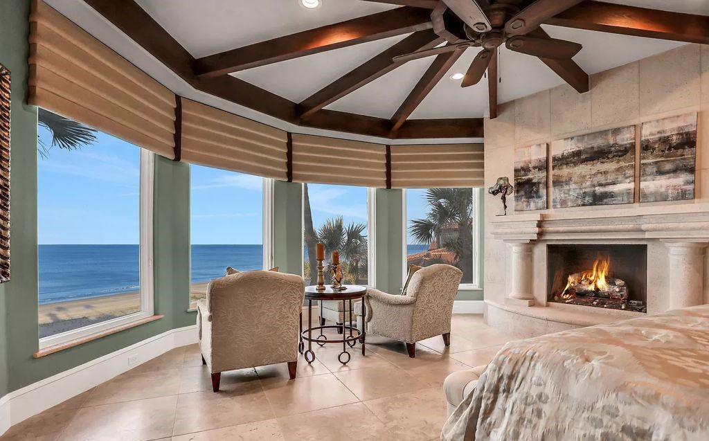 Step into the epitome of coastal luxury at 1263 Ponte Vedra Blvd, an awe-inspiring custom estate in Ponte Vedra Beach. Perched on a high bluff with 200' of ocean-frontage, this 12,751-square-foot sanctuary boasts 6 ensuite bedrooms, 7 full and 3 half baths, a media room, elevator, and a wine cellar for 2200 bottles.