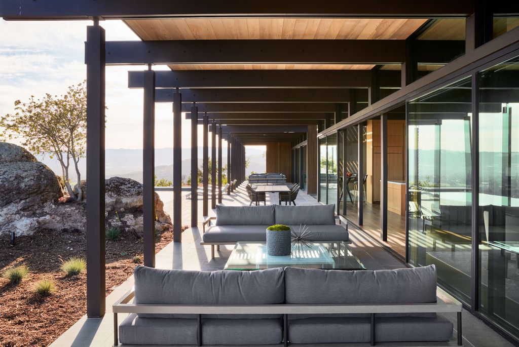 Sonoma Hilltop New Residence Modern Living by Klopf Architecture 17