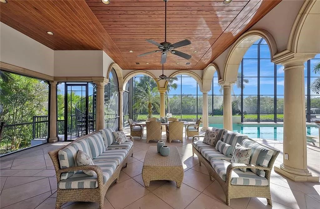 Embrace the pinnacle of coastal luxury at 1450 Gulfstar Dr S, Naples, Florida. Nestled within the exclusive Southpointe Island enclave, this architectural marvel boasts direct Gulf access and recent updates that elevate it to unparalleled sophistication.