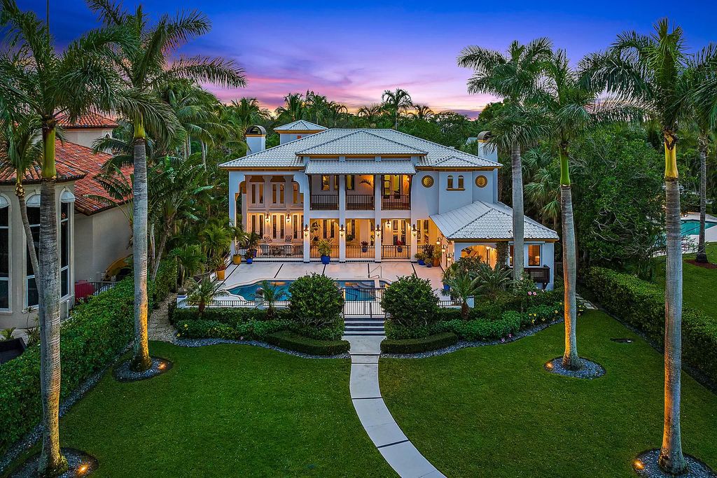 Discover the epitome of refined living at 2929 Marys Way, a Moroccan-inspired waterfront sanctuary in Palm Beach Gardens, Florida. This 5-bed, 9-bath home, remodeled in 2018, boasts 7,175 square feet of meticulously crafted living space on a sprawling 0.68-acre lot.