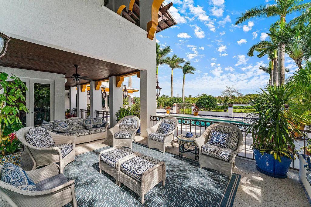 Discover the epitome of refined living at 2929 Marys Way, a Moroccan-inspired waterfront sanctuary in Palm Beach Gardens, Florida. This 5-bed, 9-bath home, remodeled in 2018, boasts 7,175 square feet of meticulously crafted living space on a sprawling 0.68-acre lot.
