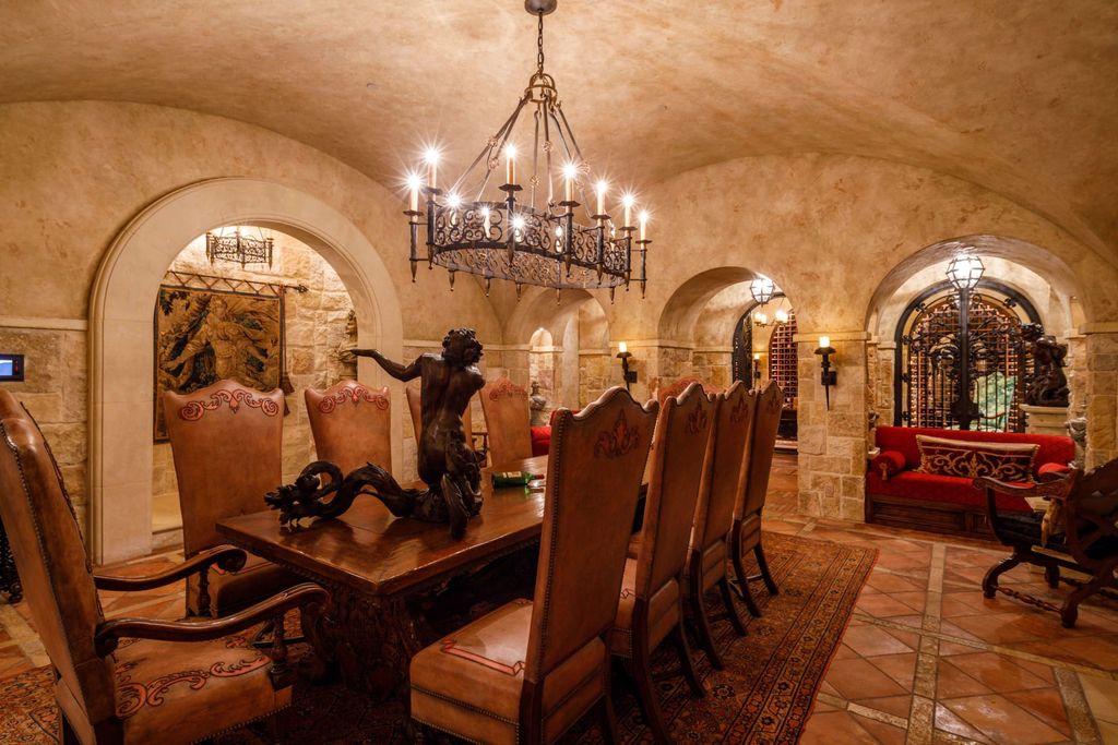 38 Beverly Park Circle Home in Beverly Hills, California. Explore the enchanting Tuscan Villa in the prestigious guard-gated enclave of Beverly Park. This Robert Sinclair masterpiece offers 5 bedrooms, 11 bathrooms, and a host of luxurious features. Nestled on nearly 3 acres, the property boasts mature trees, fountains, and serene walkways.