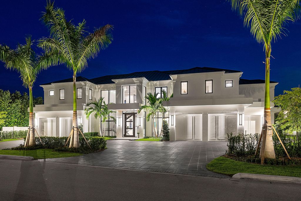 484 Royal Palm Way Home in Boca Raton, Florida. Discover the pinnacle of opulence in Boca Raton with this stunning Signature Estate by SRD Building Corp. Located in the prestigious Royal Palm Yacht & Country Club, this exquisite property offers six bedroom suites, 7 full and 2 half bathrooms, and unparalleled features like a Crestron smart-home system.