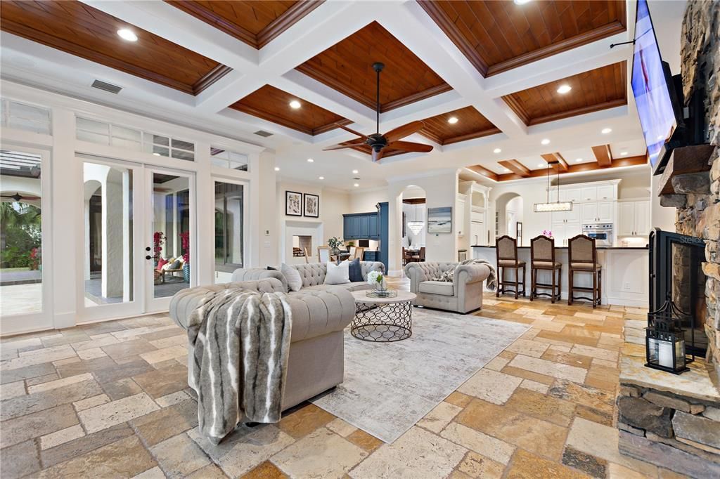 Named "Millionaires Cove," this Tudor Tuscan marvel blends Balinese and Indian influences. The gated community, housing only 29 residences, with 10 enjoying private lake access, ensures exclusive serenity.
