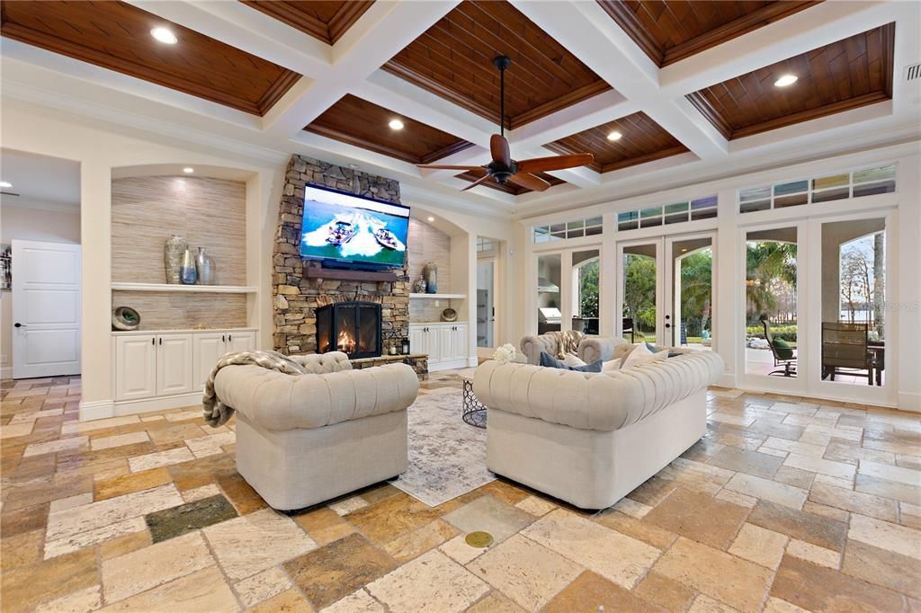 Named "Millionaires Cove," this Tudor Tuscan marvel blends Balinese and Indian influences. The gated community, housing only 29 residences, with 10 enjoying private lake access, ensures exclusive serenity.