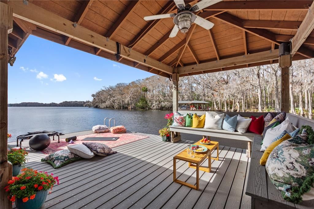 Named "Millionaires Cove," this Tudor Tuscan marvel blends Balinese and Indian influences. The gated community, housing only 29 residences, with 10 enjoying private lake access, ensures exclusive serenity.
