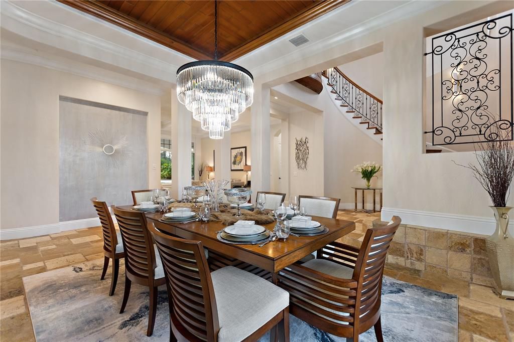 Named "Millionaires Cove," this Tudor Tuscan marvel blends Balinese and Indian influences. The gated community, housing only 29 residences, with 10 enjoying private lake access, ensures exclusive serenity.