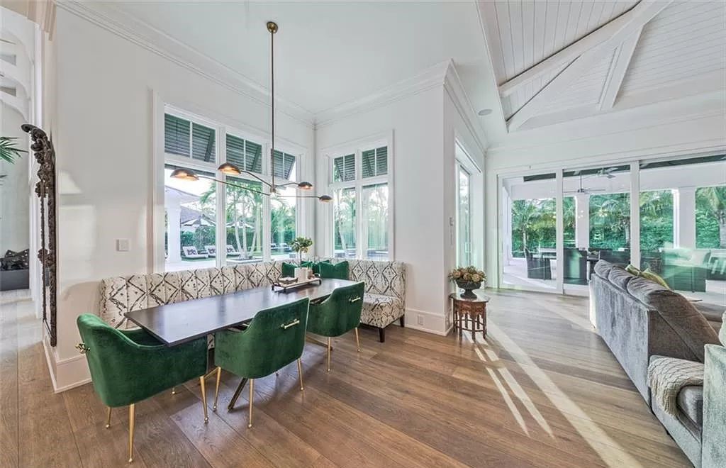 This sprawling 7,200 square feet single-story masterpiece in Pine Ridge epitomizes luxury living. With 6 bedrooms, a den, and a 6-car garage on a 1.31-acre lot, it boasts a wood-paneled library, a soaring two-story living room, and a gourmet kitchen with Wolf and Sub-Zero appliances.