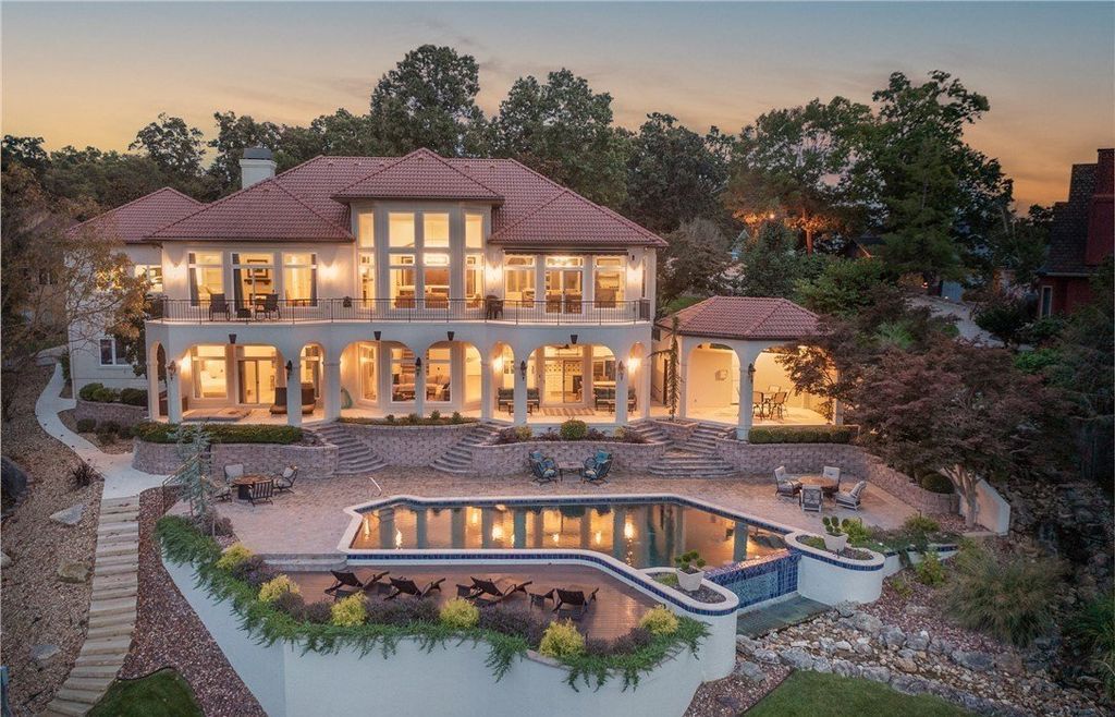 Mediterranean Style Retreat with Gentle Lakefront Ambiance Listed at 5.2 Million in Missouri 1