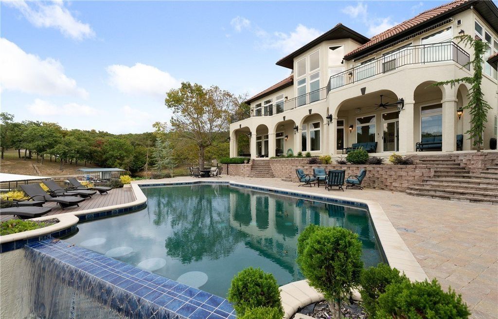 Mediterranean Style Retreat with Gentle Lakefront Ambiance Listed at 5.2 Million in Missouri 45