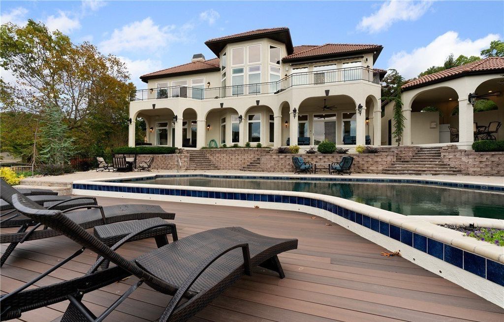 Mediterranean Style Retreat with Gentle Lakefront Ambiance Listed at 5.2 Million in Missouri 47