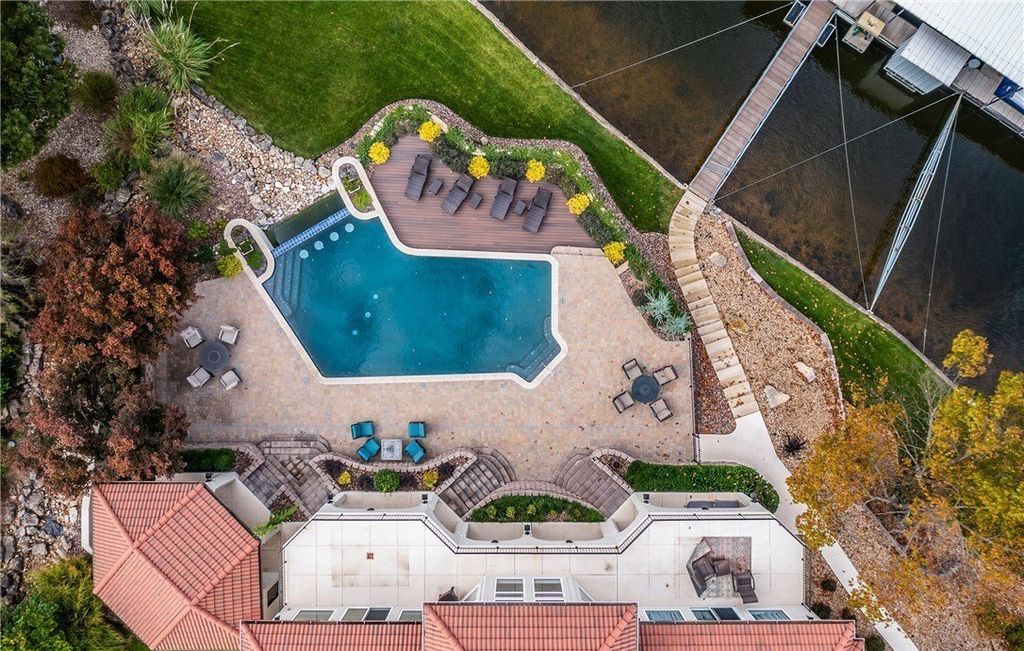 Mediterranean Style Retreat with Gentle Lakefront Ambiance Listed at 5.2 Million in Missouri 49