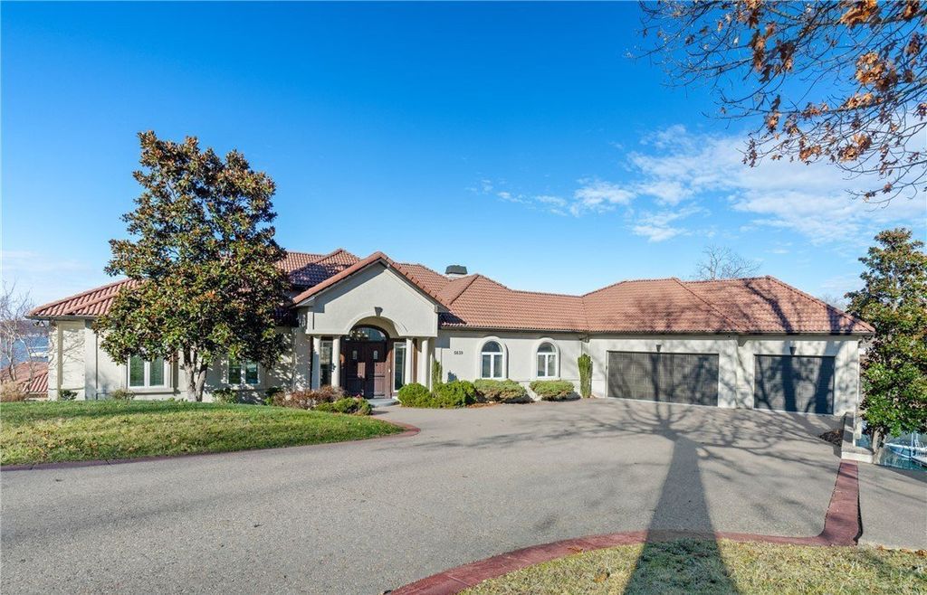 Mediterranean Style Retreat with Gentle Lakefront Ambiance Listed at 5.2 Million in Missouri 50