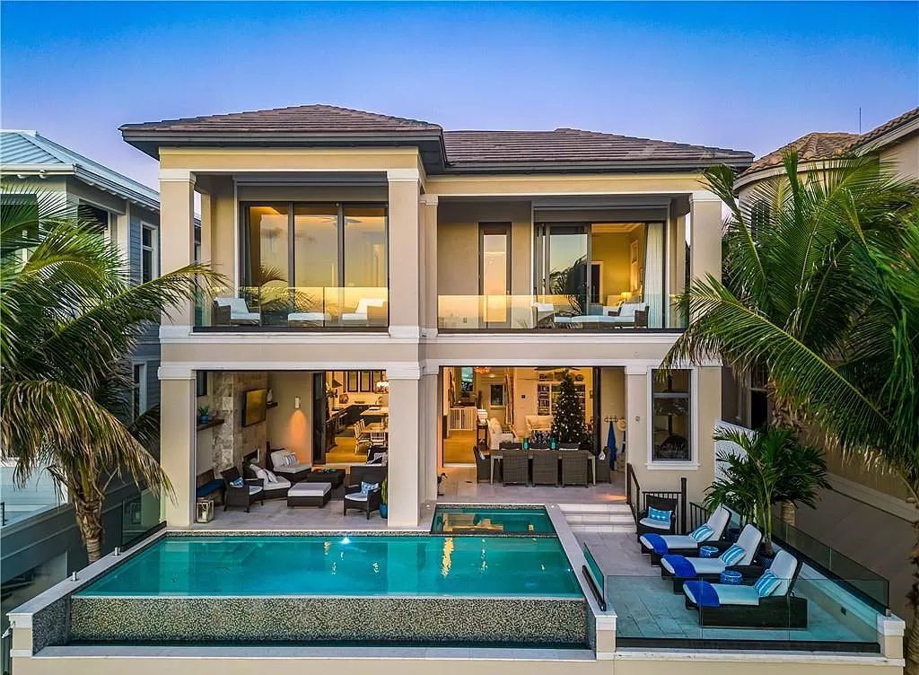 Welcome to 26854 Hickory Blvd, a 5-bed/5-bath beachfront masterpiece in Bonita Springs, FL. Built by Potter Homes and designed by Kukk Architects in 2017, this 4,647 square feet home boasts spectacular Gulf views from every floor.